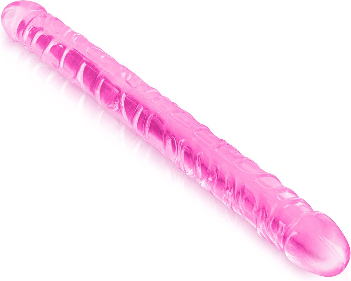 Goedkoopste Double Dong Jelly 44cm Rose - dubbele dildo| PURE JELLY