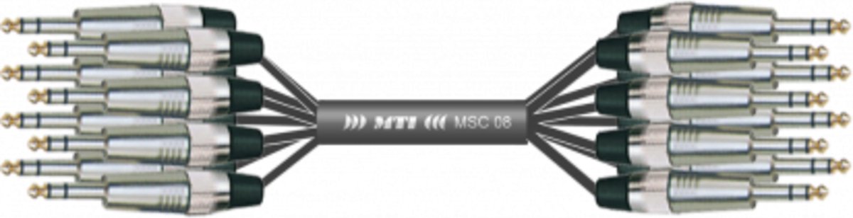 MUSIC STORE Studio Multicore/Eco 8/Kl.-Kl. 10m / jack sym <> jack sym - Analoge multicore kabel