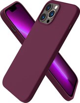 Hoesje Compatibel met iPhone 13 Pro Max 6,7 Silicone Case, Case Ultra dunne volledige bescherming vloeibare siliconen Phone Case Bescherming voor de iPhone 13 Pro Max (2021) 6,7 inch wijnrood