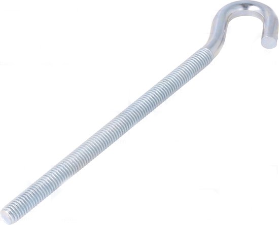 Boulon M8 avec crochet - 185mm - 2 pièces