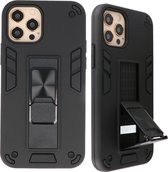 MP Case Bumper Backcover voor Apple iPhone 12 / 12 Pro Hardcase Hoesje Zwart - Shockproof