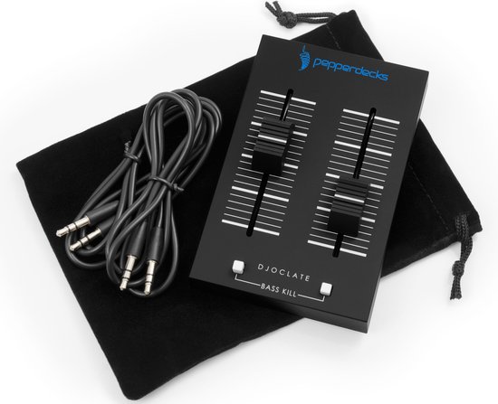 Pepperdecks DJoclate - Mini Audiomixer met 2 kanalen - Mobiel Mengpaneel - Pepperdecks