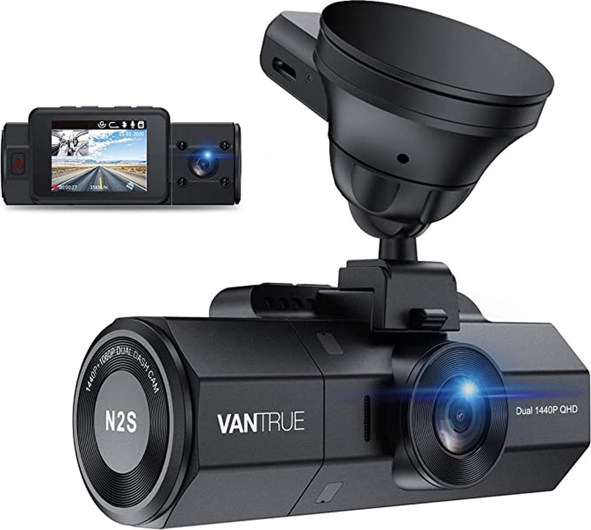 2 Dashcam caméra pour voiture 1080P infrarouge et détecteur de mouvement