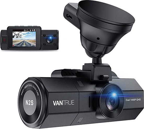 VANTRUE N2S 4K Dashcam Auto Dual 1440P Dash Cam Avant Arrière, GPS