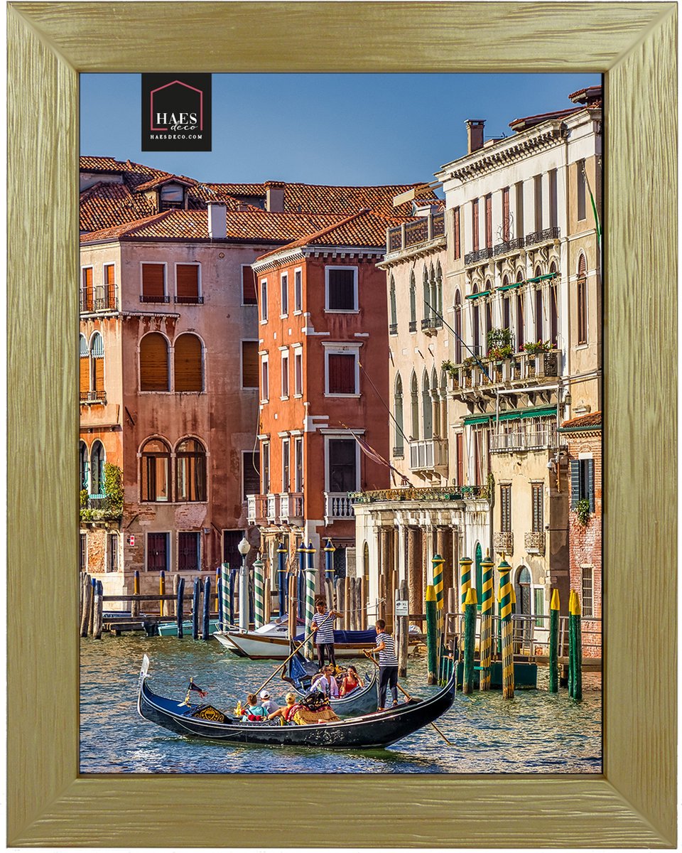 HAES DECO - Houten Fotolijst Venezia goud voor 1 foto formaat 15x20 -SP13220