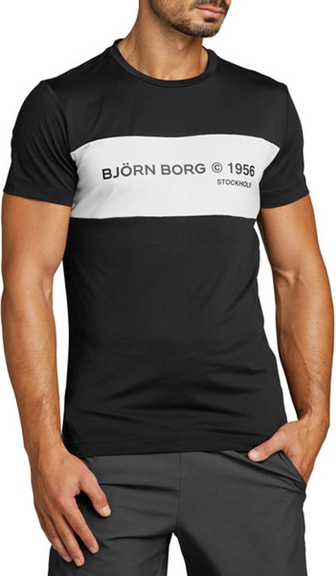 Björn Borg STHLM T-Shirt Heren - sportshirts - zwart - Mannen