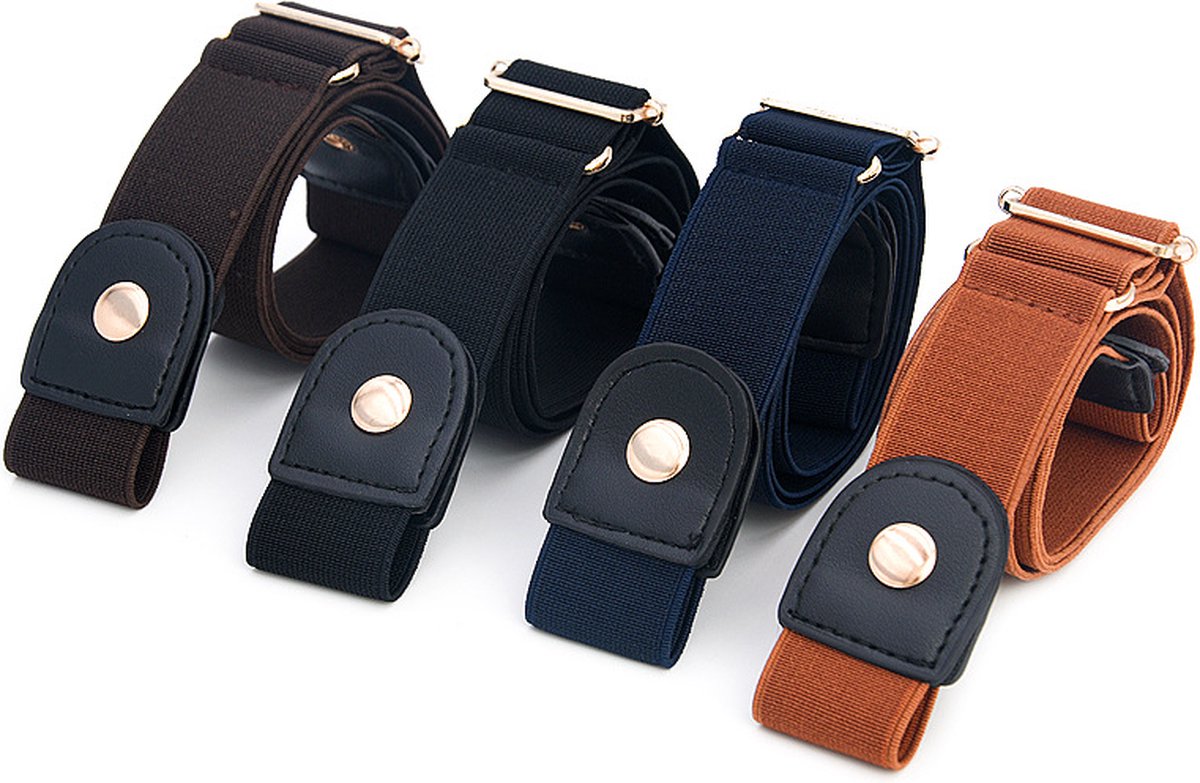 Riem Heren 2 stuks, KEMISANT Elastische gevlochten riem Dames Heren Stoffen riem Gevlochten Stretch riem Golfrug 35mm(Beige/Donkergrijs,130cm/46-50taille aanpassing