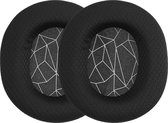 kwmobile 2x oorkussens geschikt voor SteelSeries Arctis 3 / Arctis 5 / Arctis 7 / Arctis 9 / Arctis 9X - Earpads voor koptelefoon in zwart / wit