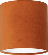 Uniqq Lampenkap velour Livigno oranje Ø 20 cm - 20 cm hoog