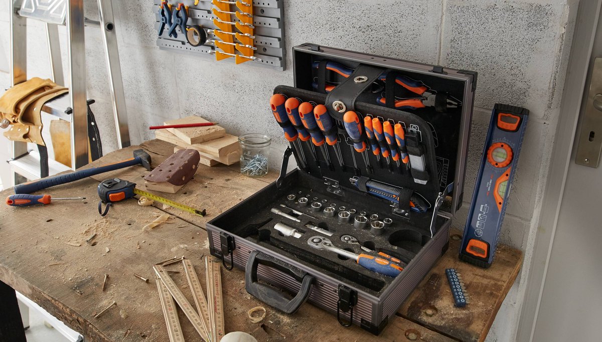 DEXTER - boîte à outils 110 pièces | bol