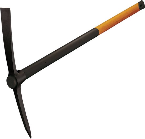 Pikhouweel Fiskars 171010 met carbonstalen kop, glasvezelsteel, antislip handvat voor harde ondergrond