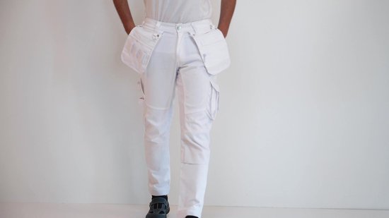 Bitco BTC16W Pantalon de travail de Travail Ultra -Stretch Homme Plâtre et Peinture Finition Water Cordura Poches pour Genouillères Poches à Outils Design Ergonomique Pratique et Confortable