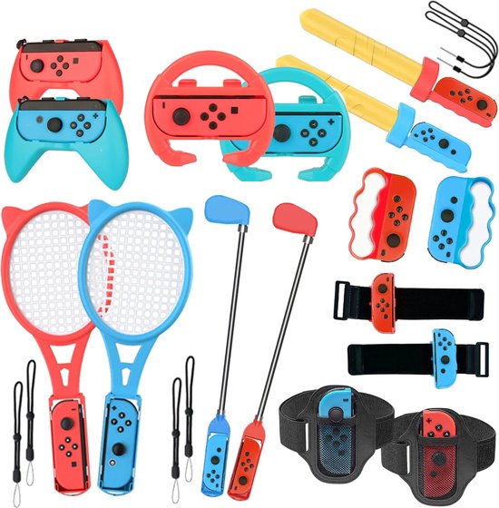 19-delige Accessoire Set - Sport - Geschikt voor Nintendo Switch Accesoires - Phreeze Origineel - Cadeau