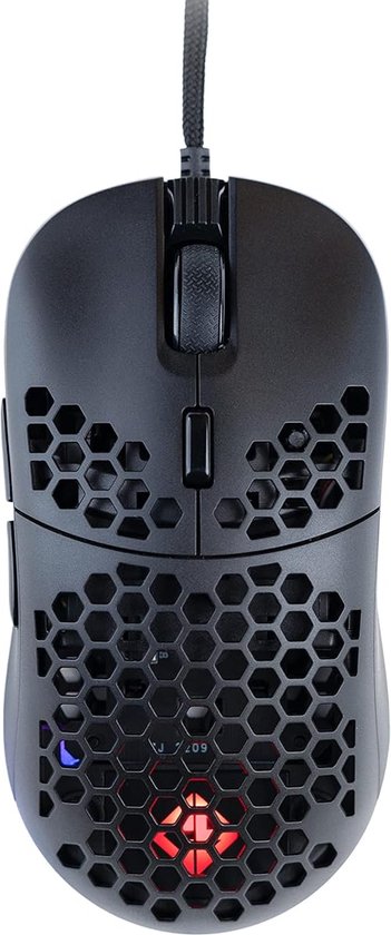 Cosmic Byte Kilonova 3370IC PRO X-Light Wired Gaming Mouse | Weight-65 Grams | Pixart 3370 Sensor | DIY Hot-Swappable Switches | 0.8MM PTFE Feet | Adjustable Debounce Rate | Adjustable LOD, Software (Black) Honeycomb Design | Best Gaming Sensor
