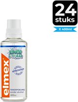 Elmex Junior Tandspoeling met Aminfluoride 6-12 Jaar 400 ml - Voordeelverpakking 24 stuks
