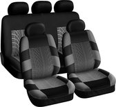 Autostoelhoezen set Universele stoelbeschermer Autostoelhoezen voor voorstoelen en achterstoelen Autostoelhoes Zwart Grijs