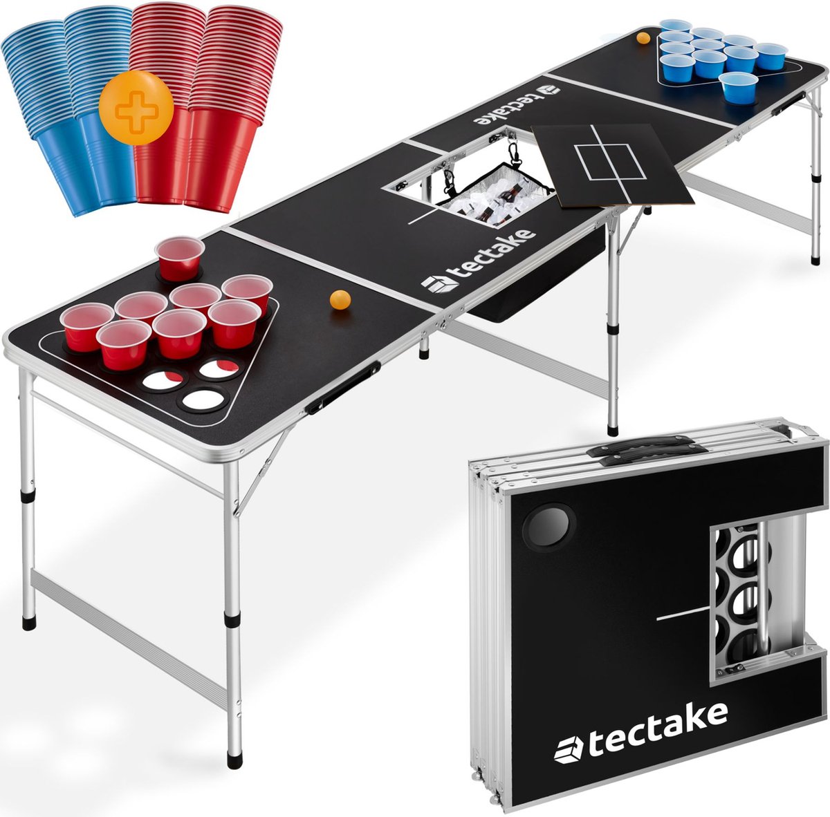 BeerCup Backspin Set de table Beer Pong White DIY - Table Beerpong 244 x 76  x 61 cm 