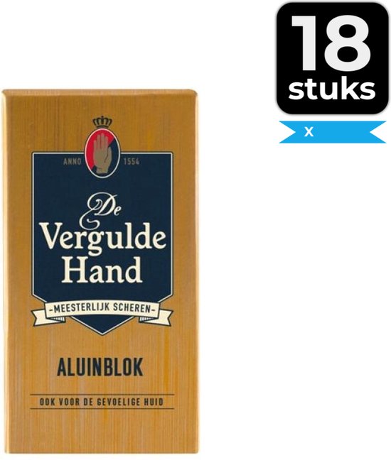 Foto: Vergulde hand aluinblok 75gr voordeelverpakking 18 stuks