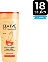 L’Oréal Paris Elvive Anti Haarbreuk Shampoo - 250 ml - Voordeelverpakking 18 stuks