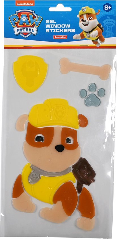 Gel window stickers Paw Patrol - Rubble