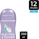 Andrelon Klei Fris & Zuiver Cremespoeling 300 ml - Voordeelverpakking 12 stuks
