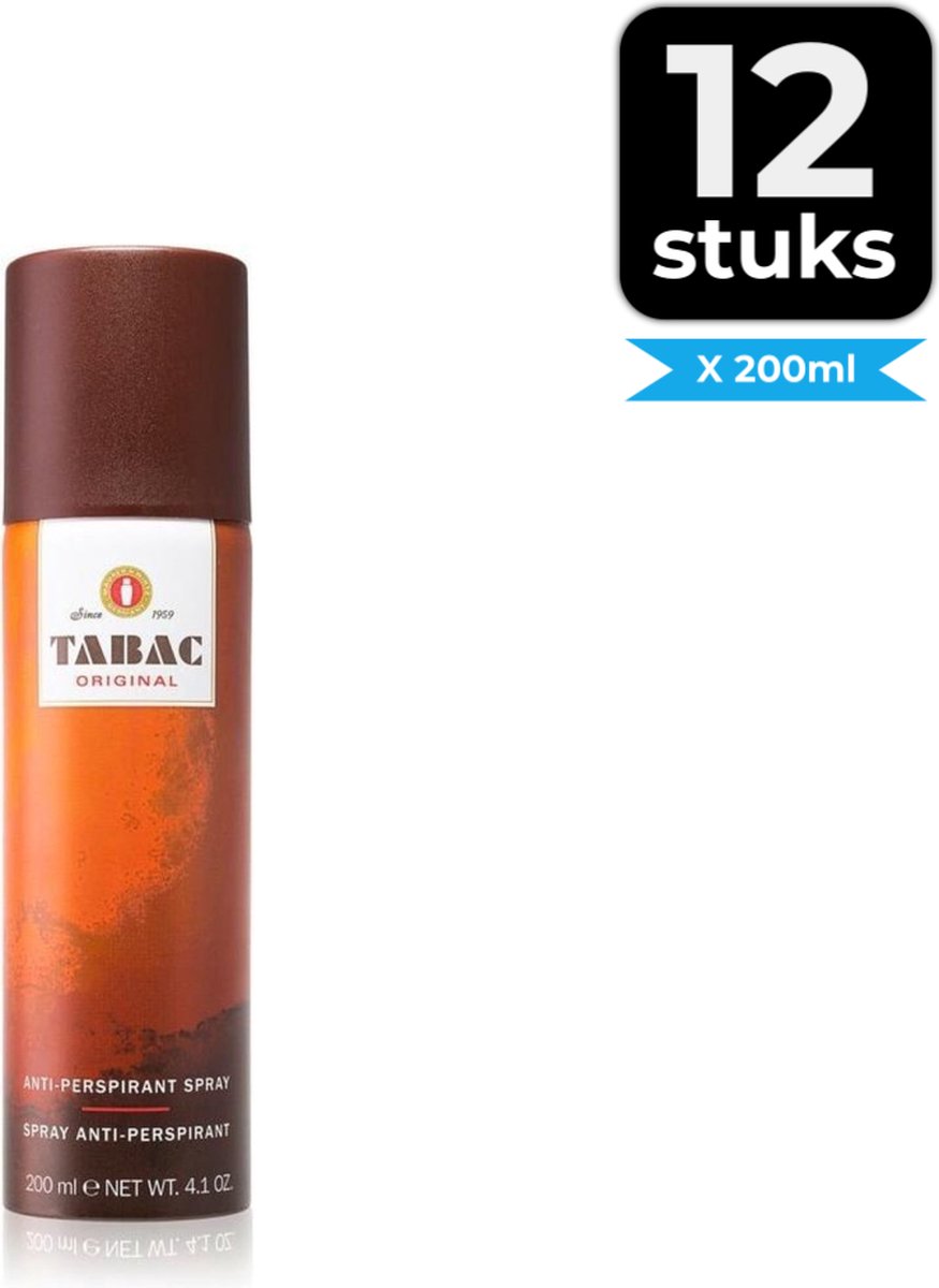 Goedkoopste Tabac Original Anti-Perspirant - 200 ml - Deodorant - Voordeelverpakking 12 stuks