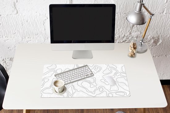Witte Muis Computer Muismat 80x40 cm - Bureaumat wit - Computer en desktop accessoires ...