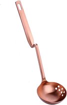 Go4Pro RVS Soeplepel - Sauslepel - Rosé - Met Gebogen Arm/houder - keukengerei