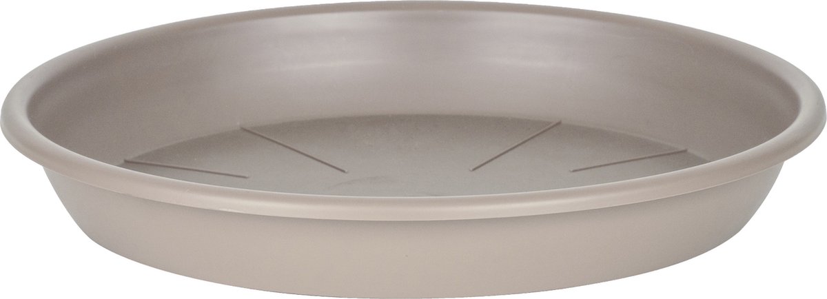 Juypal Plantenschotel - taupe - kunststof - Dia 20 cm - onderschotel/opvangschaal
