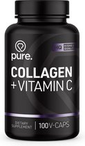 PURE Collagen + Vitamine C - 100 vegan capsules - collageen- ondersteunt de huid