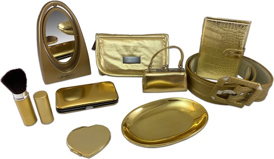 Foto: Dames cadeaupakket goud ook in zilver in cadeau verpakking sinterklaas kerst verjaardag moederdag valentijn beauty set gift kerstcadeau