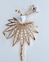 Épingle décorative - Broche dorée - Ballerine - plaqué or - Épingle Hijab - Épingle foulard - Cadeau pour elle -