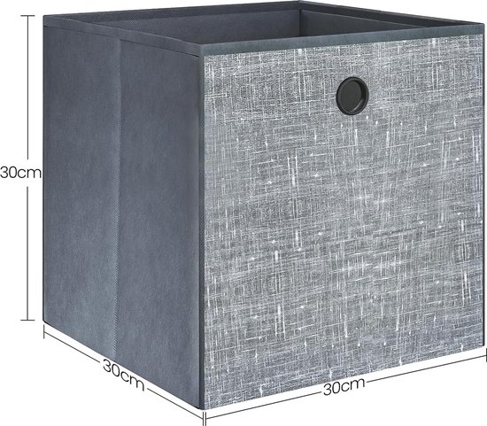 Cube de rangement tressé pliable - 30 x 30 cm - Beige