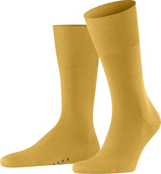 FALKE Airport chaussettes chaudes et respirantes en coton et laine mérinos hommes jaunes - Taille 39-40