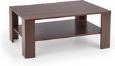 KWADRO salontafel, donker walnoot, 110 cm x 65 cm, bruin, gelamineerd MDF
