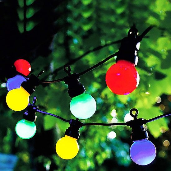 Lichtsnoer LED kleuren lampen- 13 meter- 20 LED ballen- Tuinverlichting-...  | bol