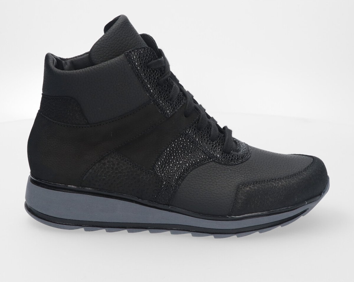 Durea Dames Veterboot 9773-688-0637 Zwart Wijdte K
