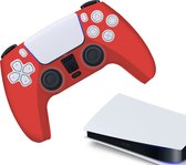Gadgetpoint | Siliconen Game Controller(s) Hoesjes | Performance Antislip Skin Beschermhoes | Softcover Grip Case | Accessoires geschikt voor Playstation 5 - PS5 | Rood
