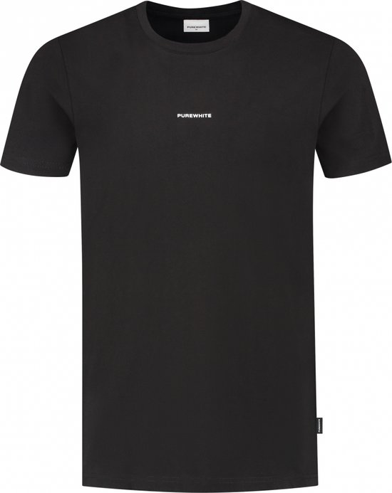 Purewhite - Heren Regular fit T-shirts Crewneck SS - Black - Maat XL