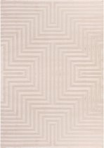 Flycarpets Cara Modern Japandi Labyrinth Vloerkleed - Beige - 280x370 cm