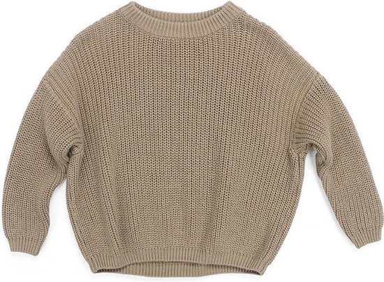 Uwaiah oversize knit sweater -Faded Coffee - Trui voor kinderen