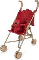 Konges Sløjd Chariot de poupée/Poussette de poupée/Buggy Velours côtelé - Rouge