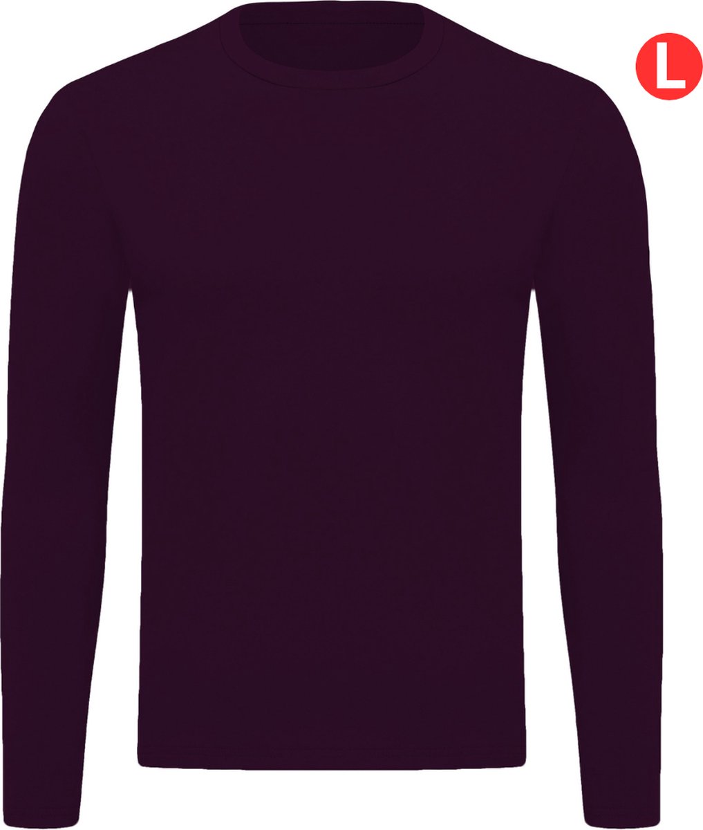 Livano Thermokleding – Thermoshirt – Thermo – Voor Heren – Shirt – Bordeaux Rood – Maat L