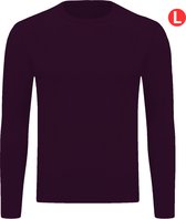 Livano Thermokleding - Thermoshirt - Thermo - Voor Heren - Shirt - Bordeaux Rood - Maat L