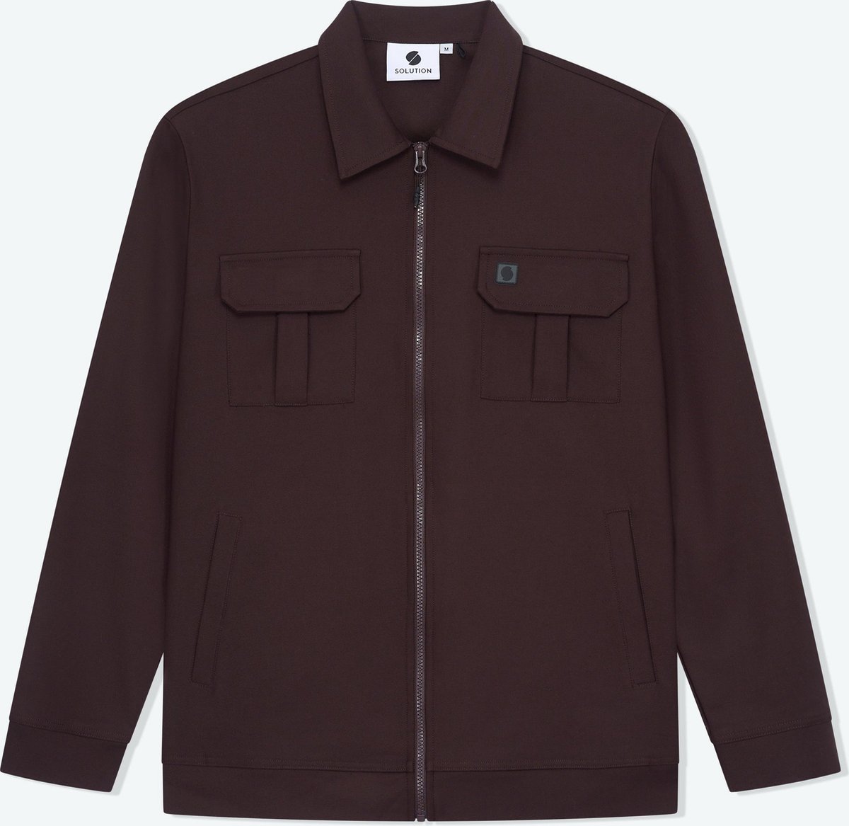 Solution Clothing Sjack - Overshirt - Overhemd - Regular Fit - Rits - Volwassenen - Heren - Mannen - Bruin - S - S - Solution Clothing