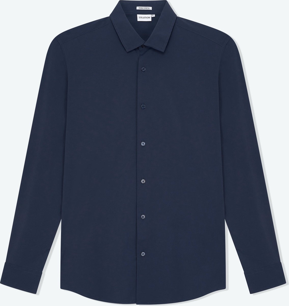 Solution Clothing Felix - Casual Overhemd - Kreukvrij - Lange Mouw - Volwassenen - Heren - Mannen - Navy - M - M - Solution Clothing