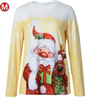 Livano Kersttrui - Dames - Foute Kersttrui - Christmas Sweater - Kerst Sweater - Christmas Jumper - Pyjama - Geel - Maat M