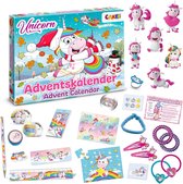 CRAZE UNICORN Eenhoorn-adventskalender voor kinderen, speelgoed kerstkalender voor meisjes met eenhoorn-speelgoed en accessoires met slijm cadeau