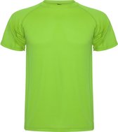 Limoen Groen unisex sportshirt korte mouwen MonteCarlo merk Roly maat S