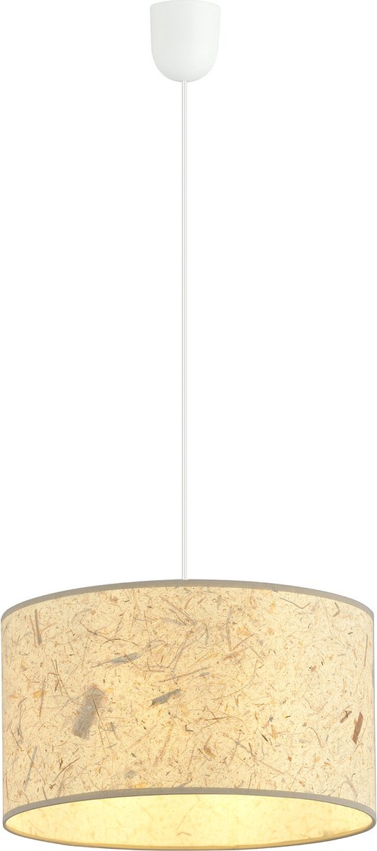 Emibig Greve enkele ronde textiel opvallende hanglamp koker 1x E27 - Perfect voor sfeervolle verlichting in elke ruimte